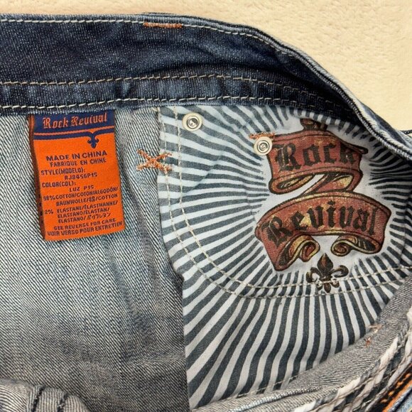 Rock Revival Capri Luz Embroidered Jeans Women's Size 30 - Picture 15 of 16